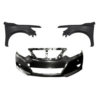 Replacement - 3-Piece (Front Bumper Cover, Driver and Passenger Side Fender)