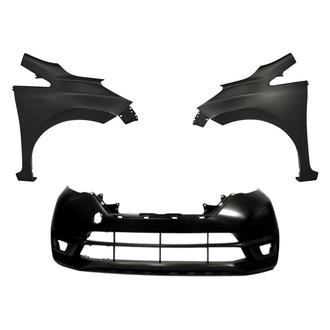 Replacement - 3-Piece (Front Bumper Cover, Driver and Passenger Side Fender) (Standard Line)