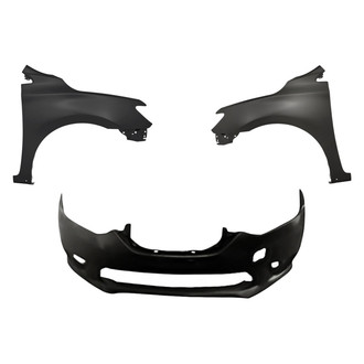 Replacement - 3-Piece (Front Bumper Cover, Driver and Passenger Side Fender) (Standard Line)