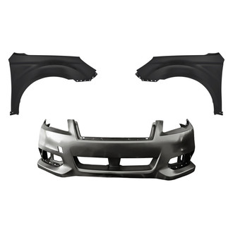 Replacement - 3-Piece (Front Bumper Cover, Driver and Passenger Side Fender)