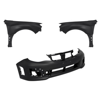 Replacement - 3-Piece (Front Bumper Cover, Driver and Passenger Side Fender) (Standard Line)