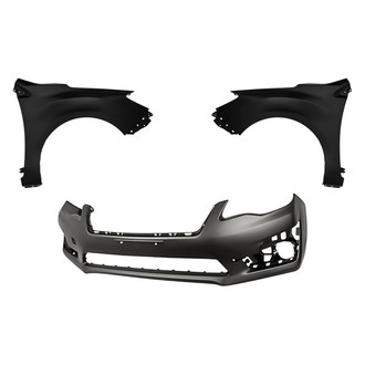 Replacement BNDL-245515 - 3-Piece (Front Bumper Cover, Driver and Passenger Side Fender) (Standard Line)
