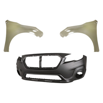Replacement - 3-Piece (Front Bumper Cover, Driver and Passenger Side Fender)