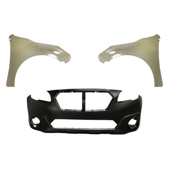 Replacement - 3-Piece (Front Bumper Cover, Driver and Passenger Side Fender)