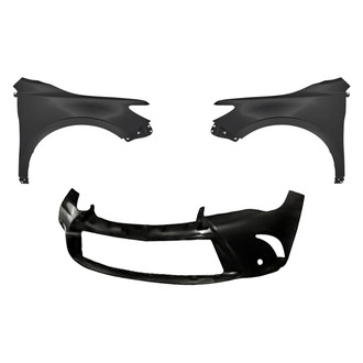 Replacement - 3-Piece (Front Bumper Cover, Driver and Passenger Side Fender) (Standard Line)