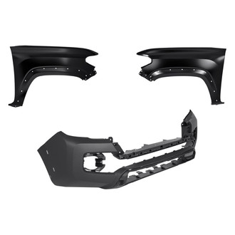 Replacement - 3-Piece (Front Bumper Cover, Driver and Passenger Side Fender) (Standard Line)