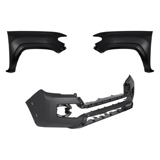 Replacement - 3-Piece (Front Bumper Cover, Driver and Passenger Side Fender) (Standard Line)