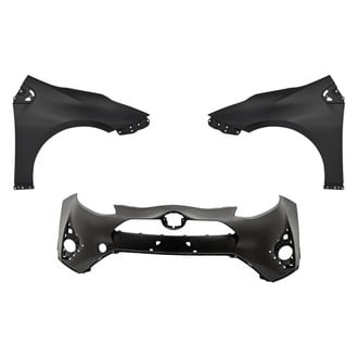 Replacement - 3-Piece (Front Bumper Cover, Driver and Passenger Side Fender) (Standard Line)