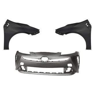 Replacement - 3-Piece (Front Bumper Cover, Driver and Passenger Side Fender) (Standard Line)