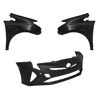 Replacement - 3-Piece (Front Bumper Cover, Driver and Passenger Side Fender) (Standard Line)