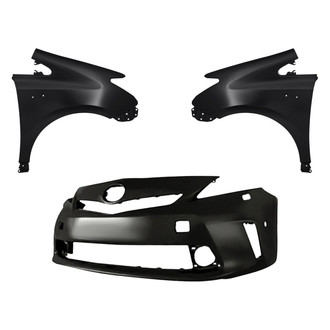 Replacement - 3-Piece (Front Bumper Cover, Driver and Passenger Side Fender) (Standard Line)