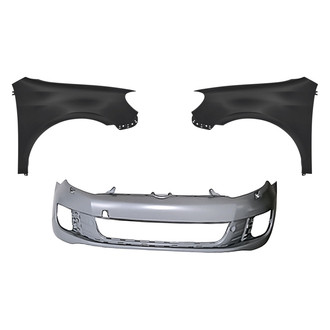 Replacement - 3-Piece (Front Bumper Cover, Driver and Passenger Side Fender)