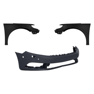 Replacement - 3-Piece (Front Bumper Cover, Driver and Passenger Side Fender) (Standard Line)