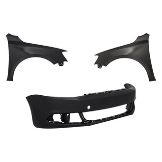 Replacement - 3-Piece (Front Bumper Cover, Driver and Passenger Side Fender)