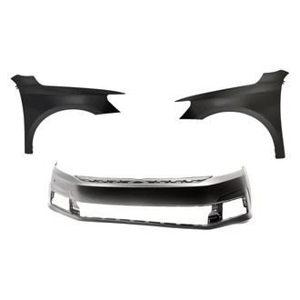 Replacement - 3-Piece (Front Bumper Cover, Driver and Passenger Side Fender) (Standard Line)