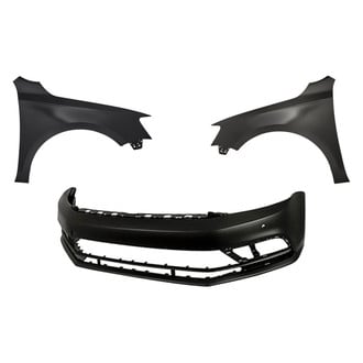 Replacement - 3-Piece (Front Bumper Cover, Driver and Passenger Side Fender) (Standard Line)