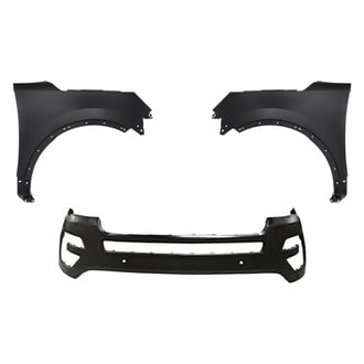 Replacement - 3-Piece (Front Bumper Cover, Driver and Passenger Side Fender) (Standard Line)