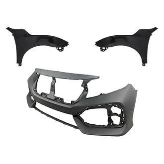Replacement - 3-Piece (Front Bumper Cover, Driver and Passenger Side Fender) (Standard Line)