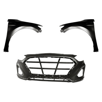 Replacement - 3-Piece (Front Bumper Cover, Driver and Passenger Side Fender) (Standard Line)