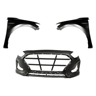 Replacement - 3-Piece (Front Bumper Cover, Driver and Passenger Side Fender) (Standard Line)