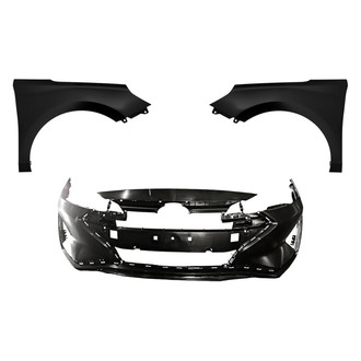 Replacement - 3-Piece (Front Bumper Cover, Driver and Passenger Side Fender)