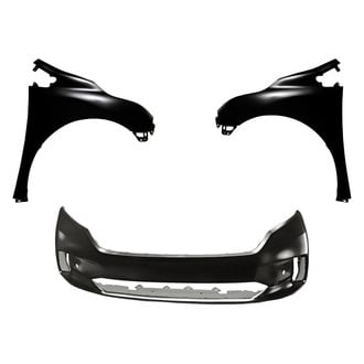 Replacement - 3-Piece (Front Bumper Cover, Driver and Passenger Side Fender) (Standard Line)