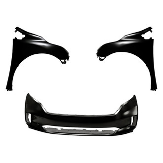 Replacement - 3-Piece (Front Bumper Cover, Driver and Passenger Side Fender) (Standard Line)