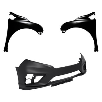 Replacement - 3-Piece (Front Bumper Cover, Driver and Passenger Side Fender) (Standard Line)