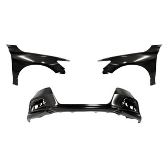 Replacement - 3-Piece (Front Bumper Cover, Driver and Passenger Side Fender) (Standard Line)