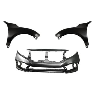 Replacement - 3-Piece (Front Bumper Cover, Driver and Passenger Side Fender) (Standard Line)