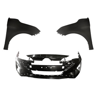 Replacement - 3-Piece (Front Bumper Cover, Driver and Passenger Side Fender) (Standard Line)