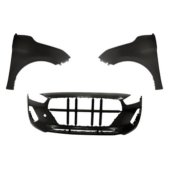 Replacement - 3-Piece (Front Bumper Cover, Driver and Passenger Side Fender) (Standard Line)