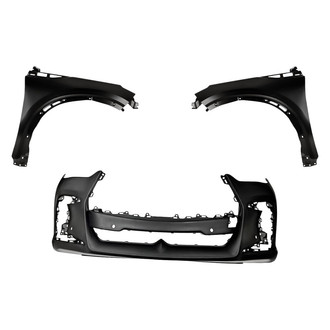 Replacement - 3-Piece (Front Bumper Cover, Driver and Passenger Side Fender) (Standard Line)
