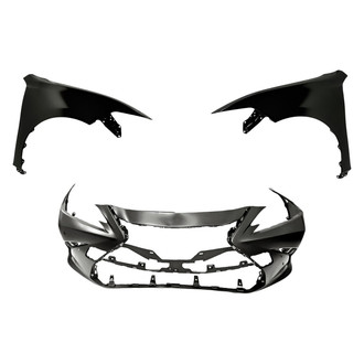 Replacement - 3-Piece (Front Bumper Cover, Driver and Passenger Side Fender) (Standard Line)