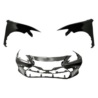 Replacement - 3-Piece (Front Bumper Cover, Driver and Passenger Side Fender) (Standard Line)