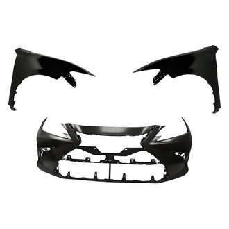 Replacement - 3-Piece (Front Bumper Cover, Driver and Passenger Side Fender)