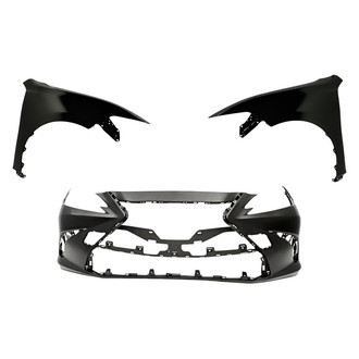 Replacement - 3-Piece (Front Bumper Cover, Driver and Passenger Side Fender) (Standard Line)