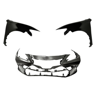 Replacement - 3-Piece (Front Bumper Cover, Driver and Passenger Side Fender) (Standard Line)