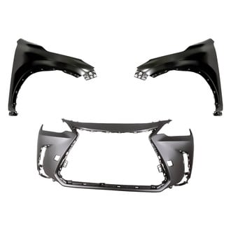 Replacement - 3-Piece (Front Bumper Cover, Driver and Passenger Side Fender)