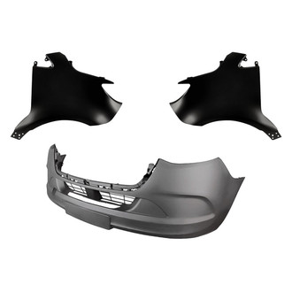Replacement - 3-Piece (Front Bumper Cover, Driver and Passenger Side Fender) (Standard Line)