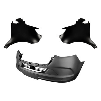 Replacement - 3-Piece (Front Bumper Cover, Driver and Passenger Side Fender) (Standard Line)