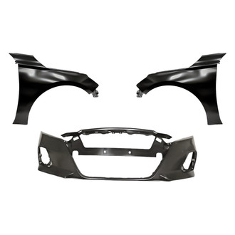 Replacement - 3-Piece (Front Bumper Cover, Driver and Passenger Side Fender) (Standard Line)