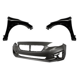 Replacement - 3-Piece (Front Bumper Cover, Driver and Passenger Side Fender) (Standard Line)