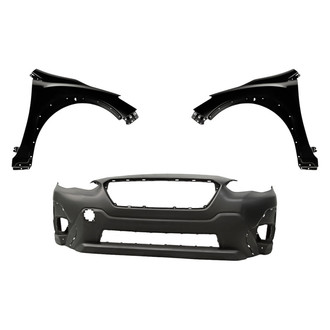 Replacement - 3-Piece (Front Bumper Cover, Driver and Passenger Side Fender) (Standard Line)