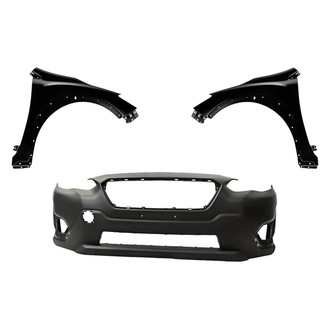 Replacement - 3-Piece (Front Bumper Cover, Driver and Passenger Side Fender) (Standard Line)