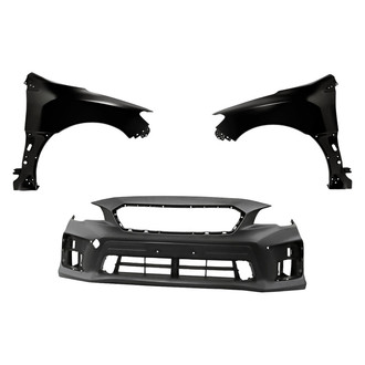 Replacement - 3-Piece (Front Bumper Cover, Driver and Passenger Side Fender)