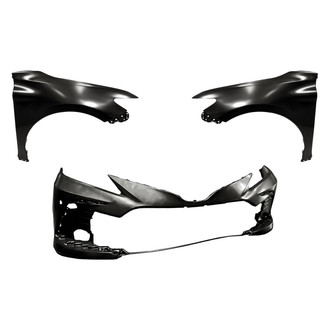 Replacement - 3-Piece (Front Bumper Cover, Driver and Passenger Side Fender) (Standard Line)