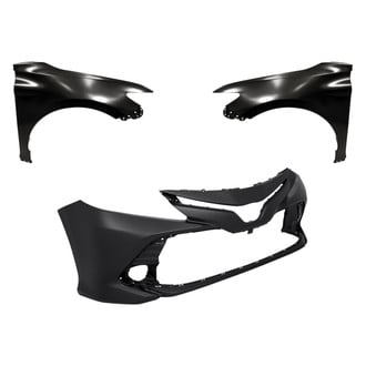Replacement - 3-Piece (Front Bumper Cover, Driver and Passenger Side Fender) (Standard Line)