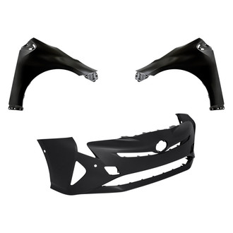 Replacement - 3-Piece (Front Bumper Cover, Driver and Passenger Side Fender) (Standard Line)