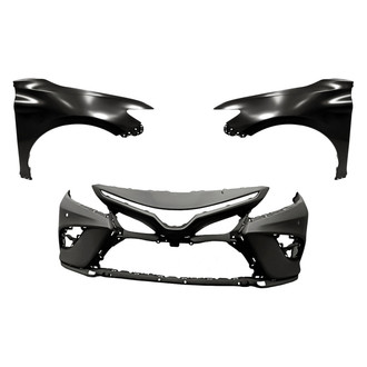 Replacement - 3-Piece (Front Bumper Cover, Driver and Passenger Side Fender) (Standard Line)
